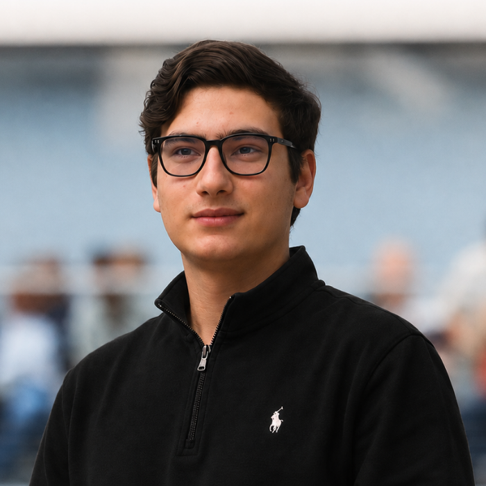 Ahmet Doruk Gonulal outdoors at sunset